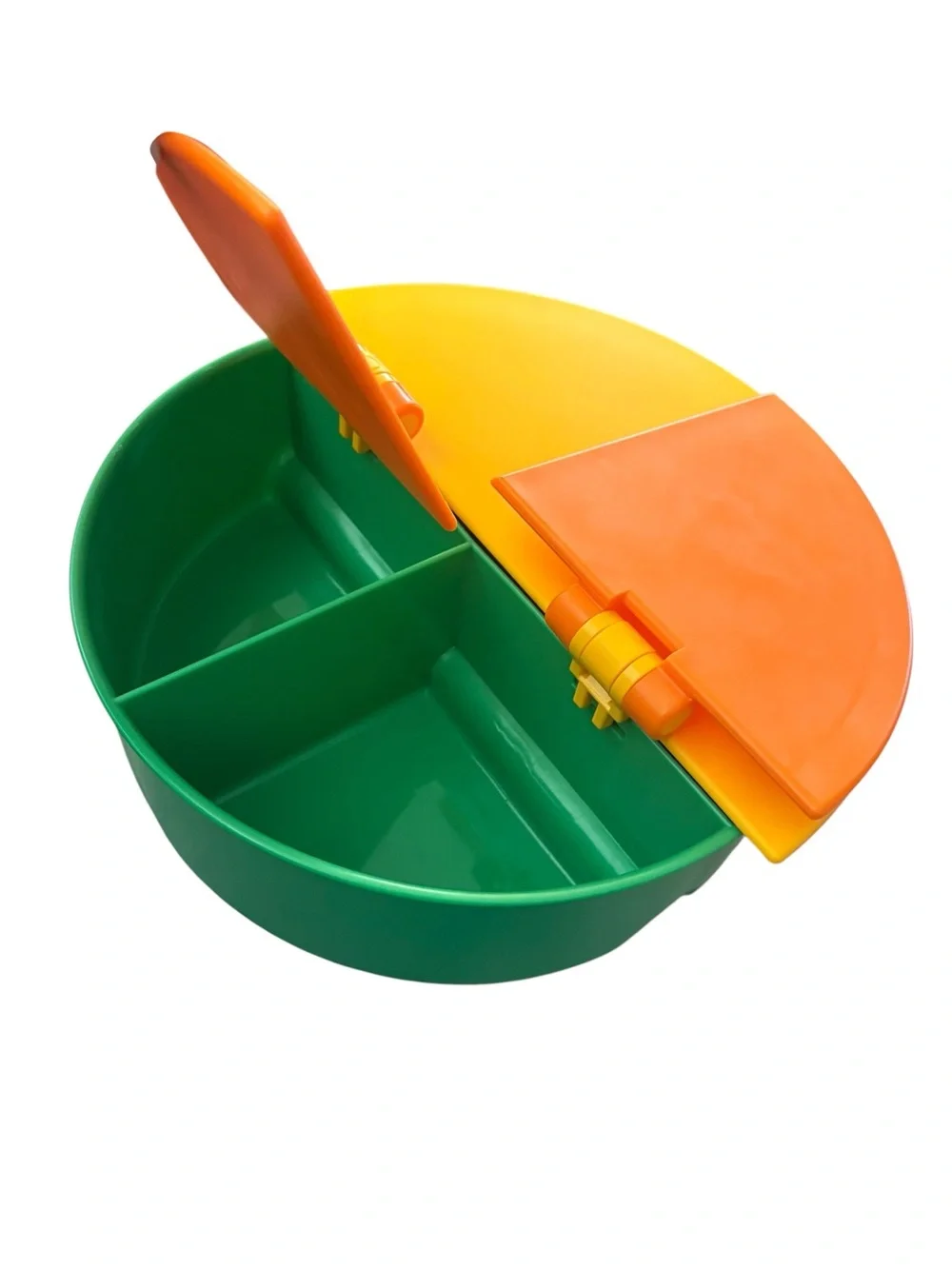 Vintage 90s IKEA Glis Memphis Scandinavian Hagberg Green Orange Storage Box